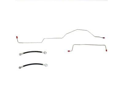 Fine Lines Dana 35 Rear Disc Brake Lines; Steel (97-06 Jeep Wrangler TJ w/ Rear Disc Brakes)