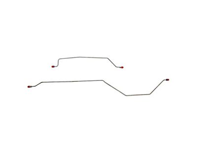 Fine Lines Dana 35 Rear Drum Brake Lines; Stainless (97-06 Jeep Wrangler TJ w/ Rear Drum Brakes)