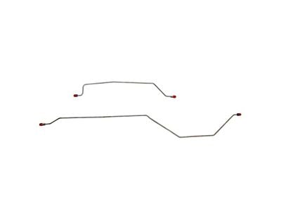 Fine Lines Dana 35 Rear Drum Brake Lines; Steel (97-06 Jeep Wrangler TJ w/ Rear Drum Brakes)