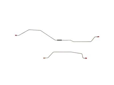 Fine Lines Dana 44 Rear Drum Brake Lines; Stainless (97-06 Jeep Wrangler TJ w/ Rear Drum Brakes)