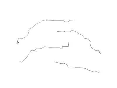 Fine Lines Intermediate Brake Line Kit; Steel (07-11 Jeep Wrangler JK 2-Door)