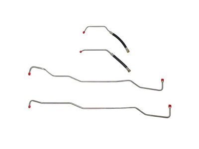 Fine Lines Transmission Cooling Lines; Stainless (07-11 3.8L Jeep Wrangler JK w/ Automatic Transmission)