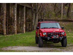 Fishbone Offroad Bullhead Winch Front Bumper with Grille Guard (84-01 Jeep Cherokee XJ)