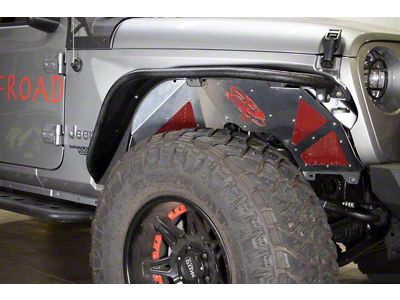 Fishbone Offroad Aluminum Inner Fenders; Front and Rear; Raw (18-24 Jeep Wrangler JL)