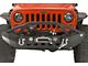 Fishbone Offroad Full Width Front Winch Bumper with LED Lights; Textured Black (07-18 Jeep Wrangler JK)