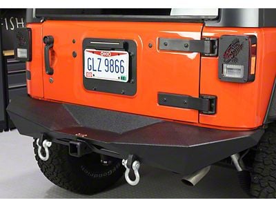 Fishbone Offroad Manowar Rear Bumper; Textured Black (07-18 Jeep Wrangler JK)