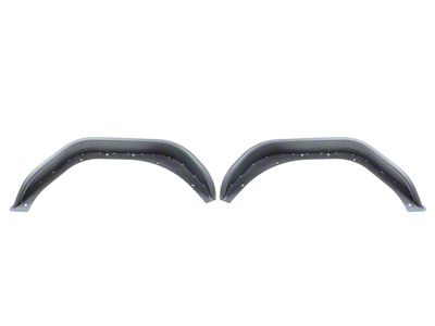 Fishbone Offroad Steel Rear Tube Fenders; Textured Black (18-24 Jeep Wrangler JL)