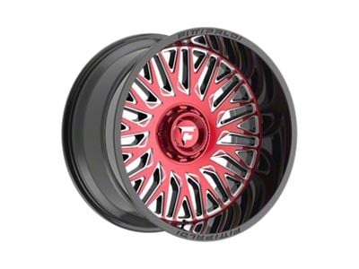 Fittipaldi Offroad FA07 Gloss Black Machined Face with Red Tint and Milled Windows 5-Lug Wheel; 22x12; -44mm Offset (07-13 Tundra)