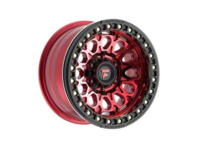 Fittipaldi Offroad FB153 Gloss Red Machined with Red Tint and Gloss Black Ring 6-Lug Wheel; 17x9; -15mm Offset (22-24 Bronco Raptor)