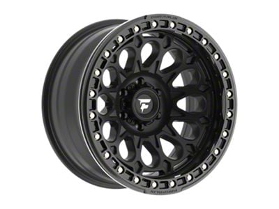 Fittipaldi Offroad FB153 Satin Black with Gloss Black Forged Ring 6-Lug Wheel; 20x10; -38mm Offset (22-24 Bronco Raptor)