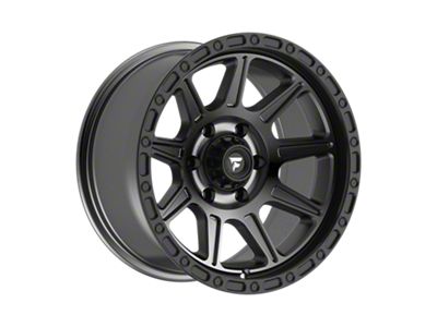 Fittipaldi Offroad FT104 Satin Anthracite with Satin Black Lip 6-Lug Wheel; 17x9; -6mm Offset (22-24 Bronco Raptor)