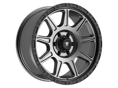 Fittipaldi Offroad FT104 Satin Anthracite with Satin Black Lip 6-Lug Wheel; 20x9; 18mm Offset (22-24 Bronco Raptor)