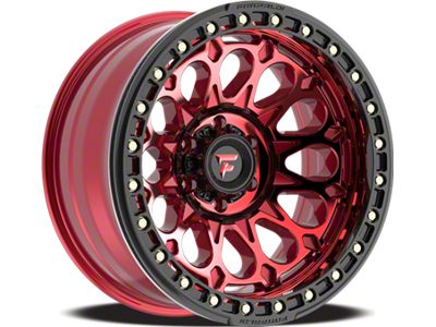 Fittipaldi Offroad FB153 Gloss Red Machined with Red Tint and Gloss Black Ring Wheel; 17x9; -15mm Offset (20-24 Jeep Gladiator JT)