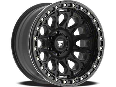 Fittipaldi Offroad FB153 Satin Black with Gloss Black Forged Ring Wheel; 20x10; -38mm Offset (20-24 Jeep Gladiator JT)