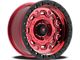 Fittipaldi Offroad FT100 Gloss Red with Machined Face, Red Tint and Satin Black Lip Wheel; 18x9; 0mm Offset (20-24 Jeep Gladiator JT)