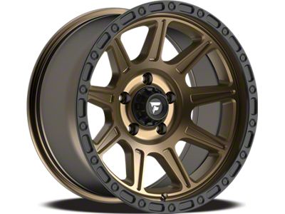 Fittipaldi Offroad FT104 Satin Bronze with Satin Black Lip Wheel; 17x9; -12mm Offset (20-24 Jeep Gladiator JT)