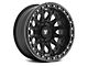 Fittipaldi Offroad FB153 Satin Black with Gloss Black Forged Ring Wheel; 17x9; -15mm Offset (18-24 Jeep Wrangler JL)