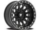 Fittipaldi Offroad FB153 Satin Black with Gloss Black Forged Ring Wheel; 20x10; -38mm Offset (18-24 Jeep Wrangler JL)