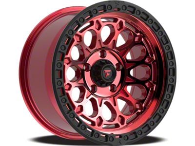 Fittipaldi Offroad FT101 Gloss Red with Machined Face, Red Tint and Satin Black Lip Wheel; 20x9; 0mm Offset (18-24 Jeep Wrangler JL)