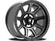 Fittipaldi Offroad FT104 Satin Anthracite with Satin Black Lip Wheel; 17x9; -12mm Offset (18-24 Jeep Wrangler JL)