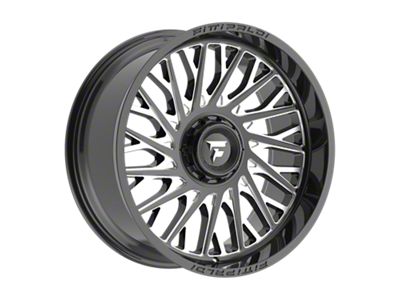 Fittipaldi Offroad FA08 Gloss Black Milled 6-Lug Wheel; 22x10; -19mm Offset (22-24 Bronco Raptor)