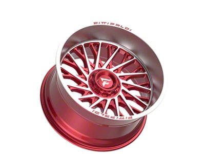 Fittipaldi Offroad FA08 Gloss Red Machined 6-Lug Wheel; 22x12; -44mm Offset (21-24 Bronco, Excluding Raptor)