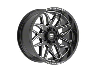 Fittipaldi Offroad FA19 Gloss Black Milled 6-Lug Wheel; 20x10; -19mm Offset (22-25 Bronco Raptor)