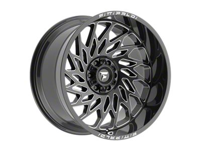 Fittipaldi Offroad FA20 Gloss Black Milled 6-Lug Wheel; 22x12; -44mm Offset (22-24 Bronco Raptor)