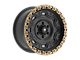 Fittipaldi Offroad FT100 Satin Black with Bronze Ring 6-Lug Wheel; 18x9; 18mm Offset (22-24 Bronco Raptor)