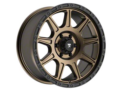 Fittipaldi Offroad FT104 Satin Bronze with Satin Black Lip 6-Lug Wheel; 20x9; 18mm Offset (22-24 Bronco Raptor)