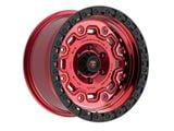 Fittipaldi Offroad FT100 Gloss Black Machined with Red Tint Wheel; 17x9; -12mm Offset (18-24 Jeep Wrangler JL)