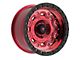 Fittipaldi Offroad FT100 Gloss Black Machined with Red Tint Wheel; 17x9 (18-24 Jeep Wrangler JL)