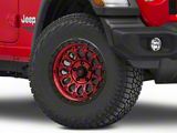 Fittipaldi Offroad FT101 Gloss Black Machined with Red Tint Wheel; 17x9; -12mm Offset (18-24 Jeep Wrangler JL)