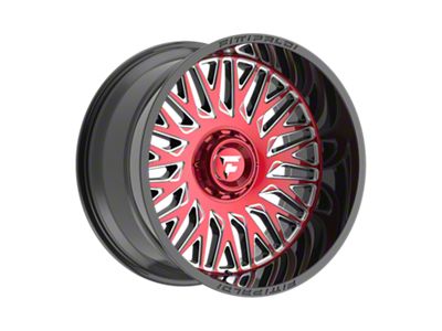 Fittipaldi Offroad FA07 Gloss Black Machined Face with Red Tint and Milled Windows 5-Lug Wheel; 22x12; -44mm Offset (14-21 Tundra)