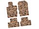 FLEXTREAD Factory Floorpan Fit Tire Tread/Scorched Earth Scene Front and Rear Floor Mats; Cyberflage Camouflage (21-24 Bronco 2-Door)