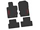 FLEXTREAD Factory Floorpan Fit Tire Tread/Scorched Earth Scene Front and Rear Floor Mats with Red GOAT/Mountain Insert; Black (21-24 Bronco 2-Door)