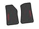 FLEXTREAD Factory Floorpan Fit Tire Tread/Scorched Earth Scene Front Floor Mats with Red Rubicon Insert; Black (20-24 Jeep Gladiator JT)