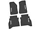 FLEXTREAD Factory Floorpan Fit Tire Tread/Scorched Earth Scene Front and Rear Floor Mats with White JEEP Wave Insert; Black (20-24 Jeep Gladiator JT)