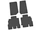 FLEXTREAD Factory Floorpan Fit Tire Tread/Scorched Earth Scene Front and Rear Floor Mats with JEEP Insert; Black (14-18 Jeep Wrangler JK 4-Door)