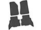 FLEXTREAD Factory Floorpan Fit Tire Tread/Scorched Earth Scene Front Floor Mats with 4xe Insert; Black (18-24 Jeep Wrangler JL 2-Door)