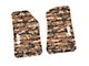 FLEXTREAD Factory Floorpan Fit Tire Tread/Scorched Earth Scene Front Floor Mats with White JEEP Insert; Cyberflage Camouflage (18-24 Jeep Wrangler JL 2-Door)