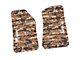 FLEXTREAD Factory Floorpan Fit Tire Tread/Scorched Earth Scene Front Floor Mats with White JEEP Wave Insert; Cyberflage Camouflage (18-24 Jeep Wrangler JL 2-Door)