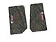 FLEXTREAD Factory Floorpan Fit Tire Tread/Scorched Earth Scene Front Floor Mats with Pink and White JEEP Wave Insert; Rugged Woods (14-18 Jeep Wrangler JK 2-Door)