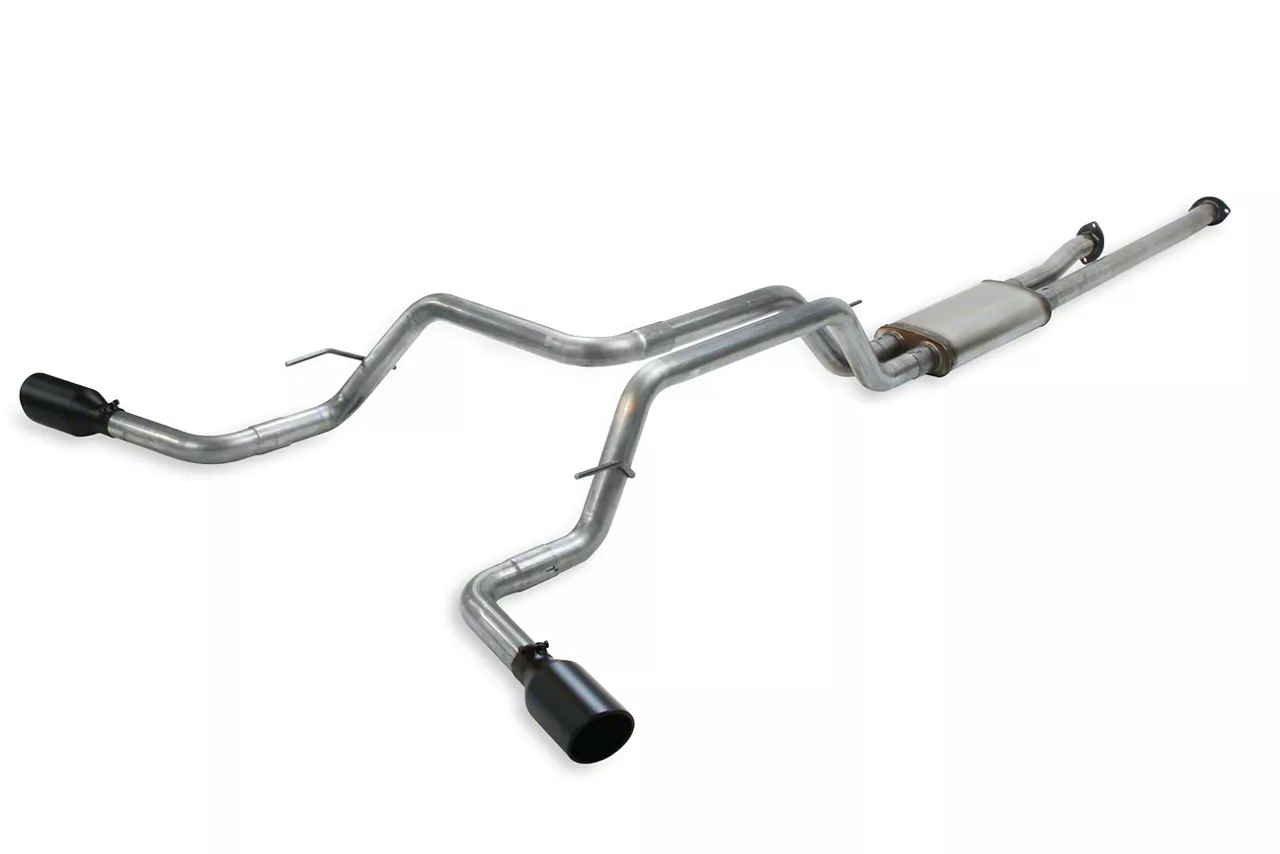Flowmaster FlowFX Dual Exhaust System with Black Tips; Side Exit (09-21  5.7L Tundra)