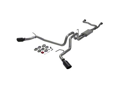 Flowmaster FlowFX Dual Exhaust System with Black Tips; Side Exit (04-15 Titan)