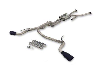 Flowmaster FlowFX Dual Exhaust System with Black Tips; Side Exit (22-24 Tundra, Excluding Hybrid)