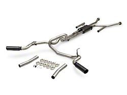 Flowmaster Outlaw Dual Exhaust System with Black Tips; Side/Rear Exit (22-25 Tundra)