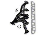 Flowtech 1-5/8-Inch Shorty Headers; Black Painted (91-99 4.0L Jeep Wrangler YJ & TJ)