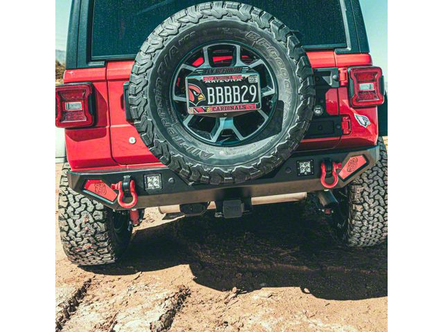 Fly Offroad Rear Bumper; Black Textured (18-24 Jeep Wrangler JL)