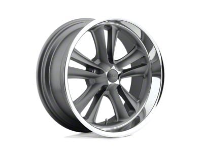 Foose Knuckle Matte Gunmetal Machined 5-Lug Wheel; 17x8; 1mm Offset (05-15 Tacoma)